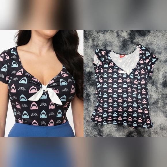 Unique Vintage Tops - UV x Jaws shirt